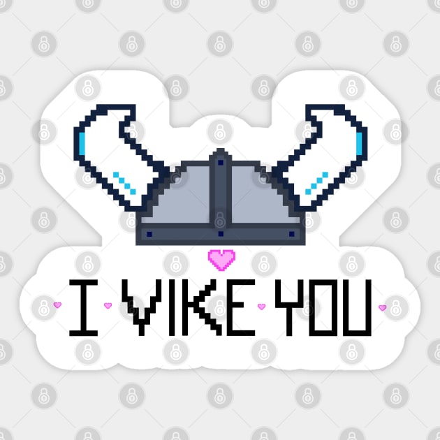 I Vike You! Sticker by staceyromanart